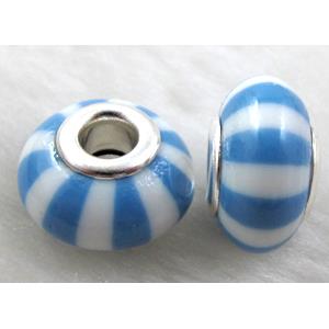 Fimo Polymer Clay Beads, 15-16mm dia, 9-10mm thick, hole:5.5mm