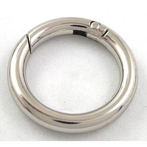 Necklace Shortener, allay, platinum plated, 25mm dia, 4mm thin