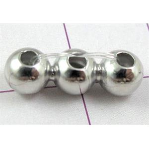 Platinum Plated copper ball spacer, 4mm dia, nickel free