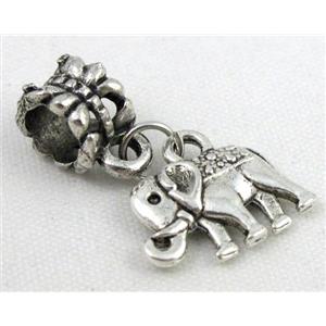 Bracelet spacer, alloy hanger, pendant, approx 20-30mm, 5mm hole