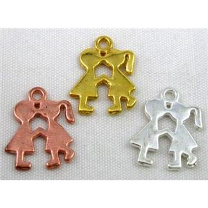 alloy pendant, mixed color, approx 8-12mm