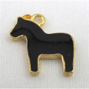 bracelet bar, enamel alloy pendant, approx 18x18mm