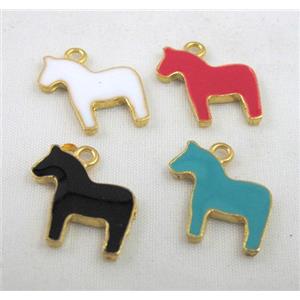 bracelet bar, enamel alloy pendant, approx 18x18mm