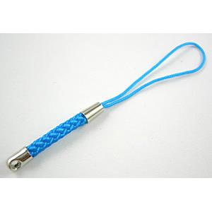 Mobile phone rope, Blue, String hanger with ends Clasp, 7cm (2.7 inch) length