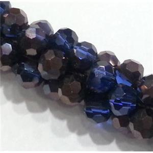 handmade braided chain with chinese crystal glass bead, faceted, approx 4mm bead, 21cm length