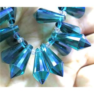 chinese crystal bead, faceted teardrop, approx 8x12mm, 100pcs per st
