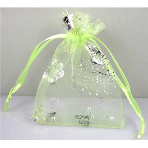 Organza bag, peak green, 5x7cm