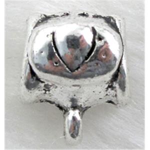 bead, Tibetan Silver Spacer Non-Nickel, 11x13.5x11mm, hole:4.5mm