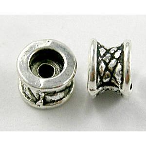 Tibetan Silver Space Non-Nickel, 7mm dia, 5mm thick