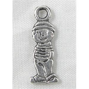 Tibetan Silver kids pendants Non-Nickel, 6.5x18.5mm