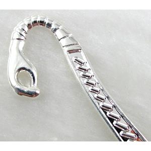 Snake Bookmark, Silver plated Tibetan Silver Non-Nickel, 12cm( 4.7 inch ) length
