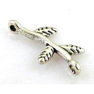 Zinc Alloy Connector, Tibetan Silver Non-Nickel, 16mm length