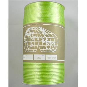 Light Green, Satin Rattail Cord, 2.0mm dia