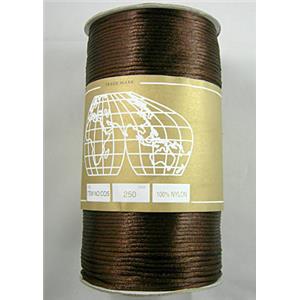 Satin Rattail Cord, coffee, 2.0mm dia