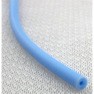 Rubber Cord, hollow, blue, 4mm dia, Tube wire, approx 350meters