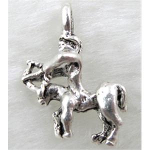 Tibetan Silver Charms, 14x20mm