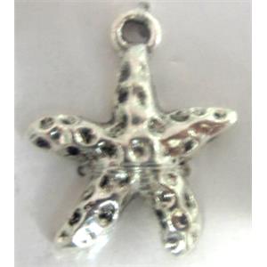 Tibetan Silver star pendants, 20x17mm