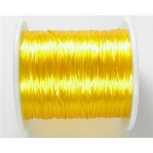 stretchy Crystal wire, flat, yellow, approx 60meters per roll