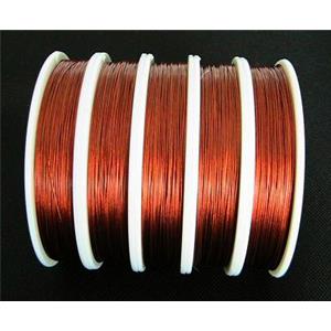 Jewelry binding wire, Tiger tail, red, approx 0.38mm, 70meters per roll