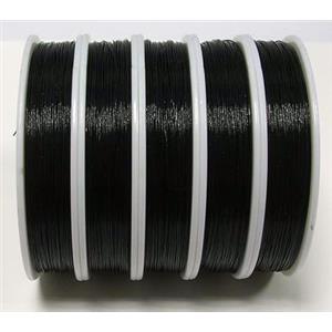black Tiger steel tail, Jewelry binding wire, approx 0.38mm, 70meters per roll