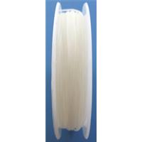 round Crystal Wire, stretchy, white, 0.4mm dia,18meters per roll