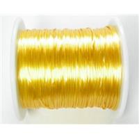 Crystal wire, stretchy, flat, lt.yellow, approx 60meters per roll