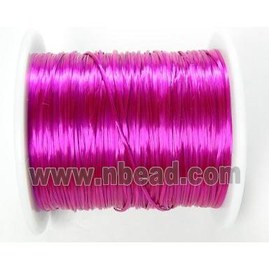 Crystal wire, stretchy, flat, fuchsia