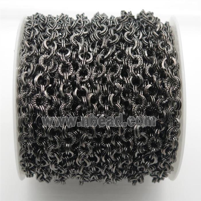 Iron chain, black plated