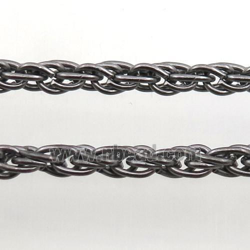 iron chain, black plated