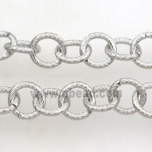 iron chain, platinum plated