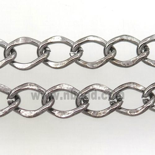 iron chain, black plated