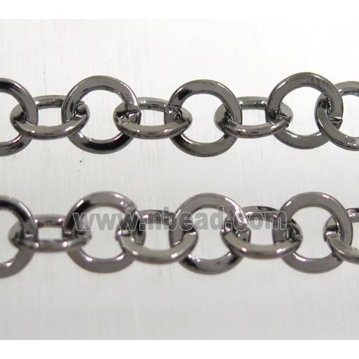 iron chain, black plated