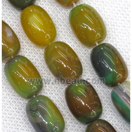 yellow Agate barrel Beads