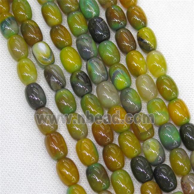 yellow Agate barrel Beads