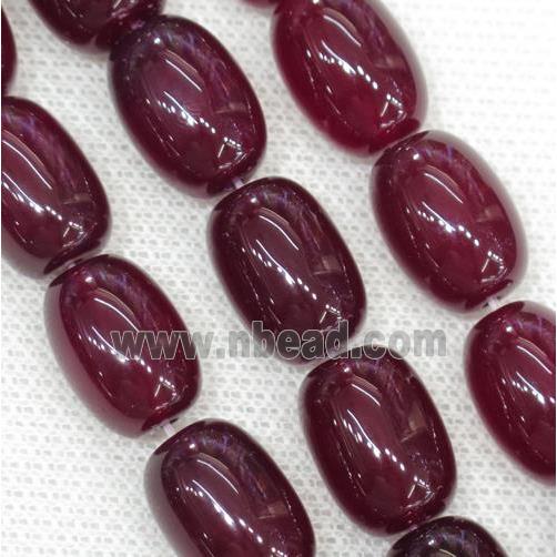 mauve Agate barrel Beads