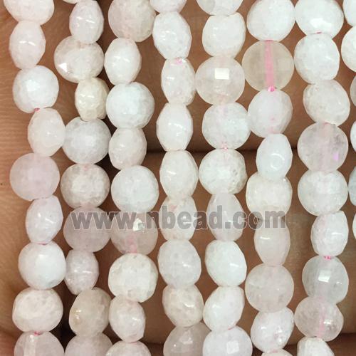 Morganite coin beads