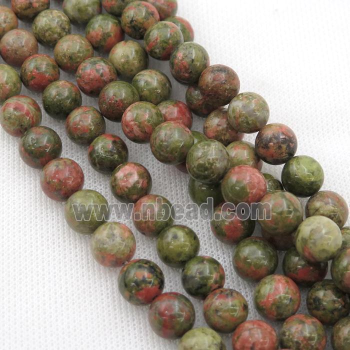 round Unakite beads