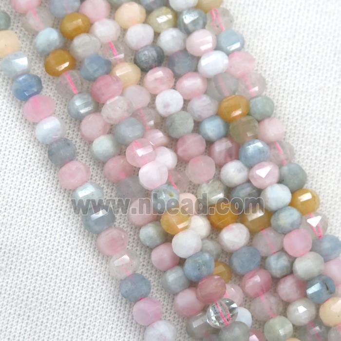 multicolor Morganite beads, lantern