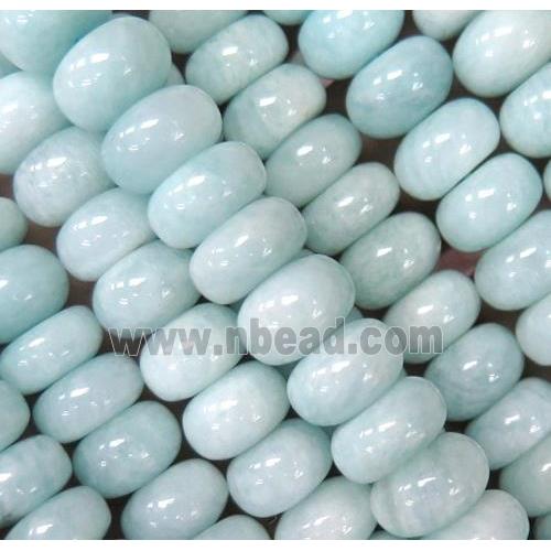 Peruvian Amazonite bead, rondelle