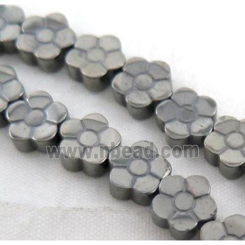 hematite flower bead