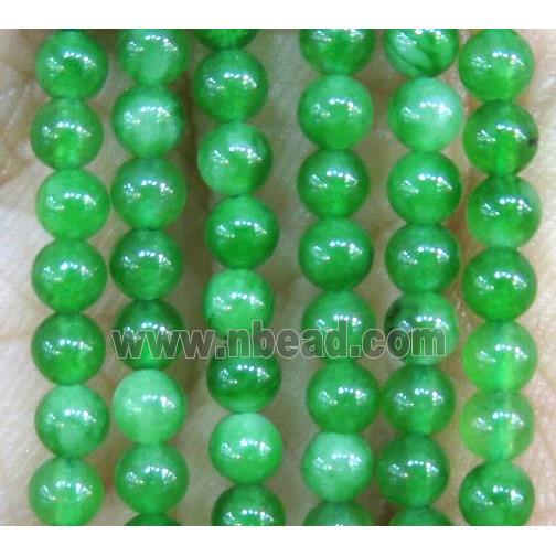 tiny round agate beads, green dye