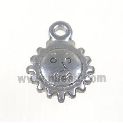 stainless steel sun charm pendant