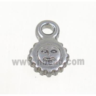 stainless steel sun charm pendant