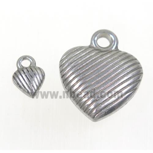 stainless steel heart heart pendant