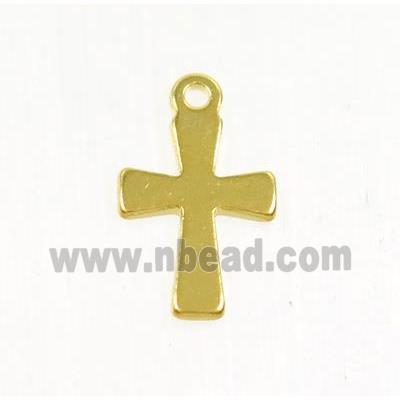 stainless steel Cross pendant, gold plated