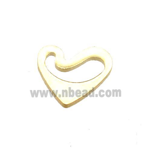 stainless steel heart pendant, gold plated