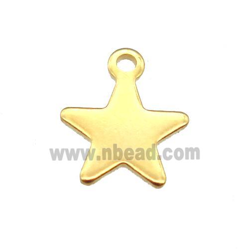 stainless steel star pendant, stampings, gold plated