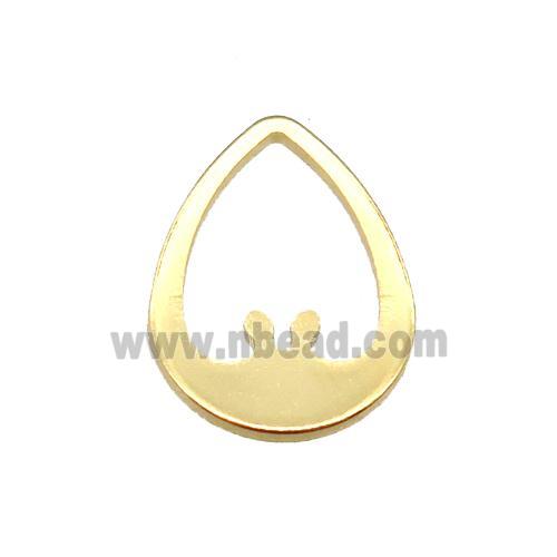 stainless steel pendant, stampings, gold plated