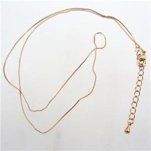 copper necklace chain, rose gold, approx 0.6mm chain, 40cm length