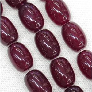 mauve Agate barrel Beads, approx 10x15mm, 28pcs per st